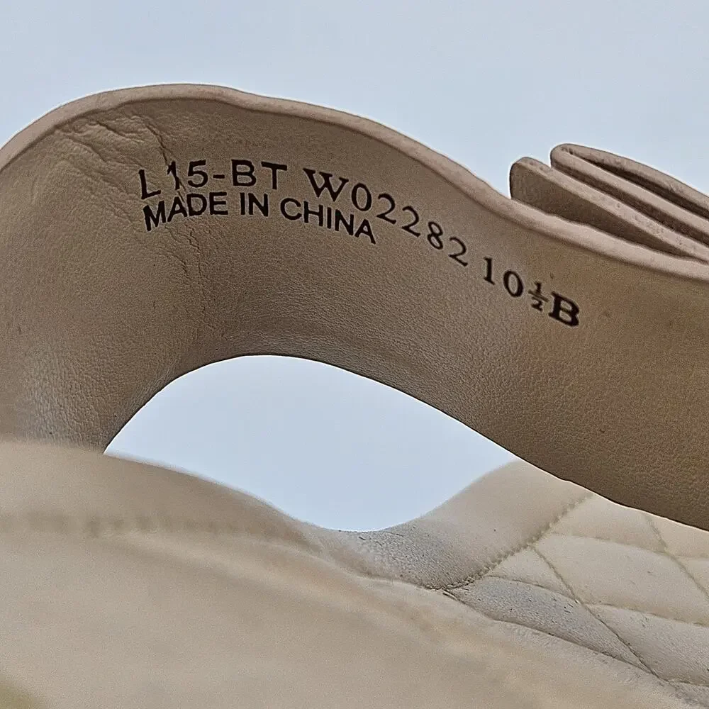 Cole Haan Tali Leather Bow Thong Sandals Beige Flip‎ Flop Summer Slide 10.5
